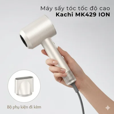 Kachi Mk429 Ion High Speed Hair Dryer (110,000 Rpm) - Fast Drying, Negative Ion Hair Care, Ntc Heat Control