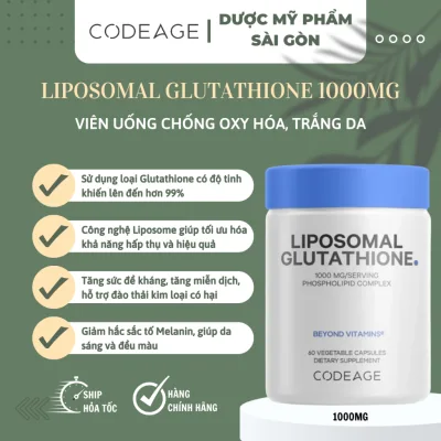 Thực Phẩm Bảo Vệ Sức Khoẻ Codeage Liposomal Glutathione 1000mg,Thực Phẩm Bảo Vệ Sức Khoẻ Liposomal Vitamin C