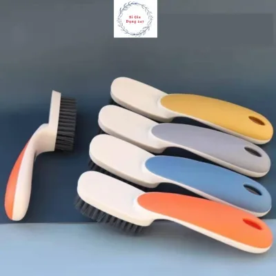 Bàn chải chà giày mini vệ sinh tay cầm dài nhiều màu , đa năng