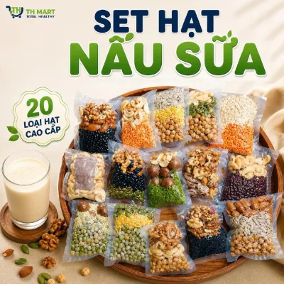 30 NGÀY Hạt Dinh Dưỡng Hữu Cơ Hút Chân Không Nấu Sữa,Ăn Dặm, Cháo Bé, Kiểm Soát Cân Nặng