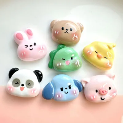 Charm Animal 3D Stickers Phụ kiện nhựa Handmade DIY Phụ kiện Mũ bảo hiểm trang trí Cốc nước Trường hợp điện thoại