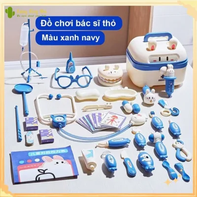 Đồ chơi bác sĩ 36 chi tiết cho bé gái trai trẻ em nhập vai mô phỏng thiết bị y tế, nha sĩ, khám răng