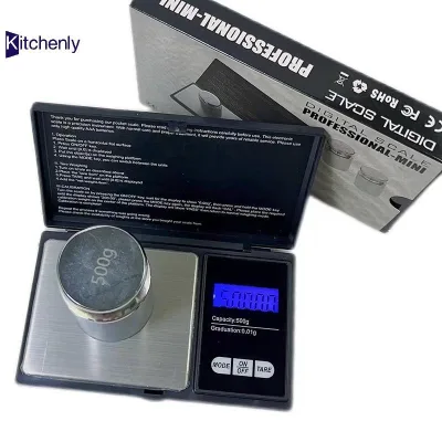 Trang Sức Nhà Bếp Mini Thép Không Gỉ Cân Điện Tử Kỹ Thuật Số Nhà Thơ Cân Vàng Gram Cân Cân Trọng Lượng Di Động Nhà Thơ Quy Mô Mới