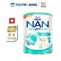 Sữa bột Nestlé NAN OPTIPRO PLUS 1 800g/lon với 5HMO Sản Xuất Tại Thụy Sĩ (0 - 6 tháng)