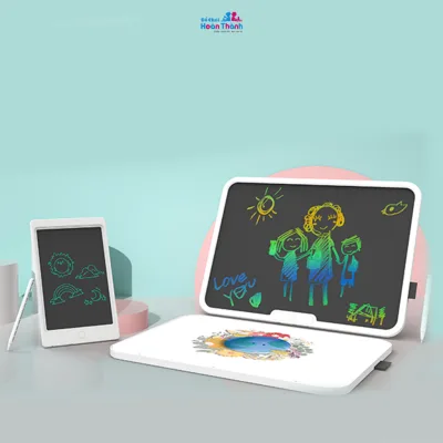 Bảng vẽ tự xóa điện tử, bảng viết vẽ thông minh cỡ lớn màn hình LCD đa sắc đồ họa đẹp kèm bút dạy học