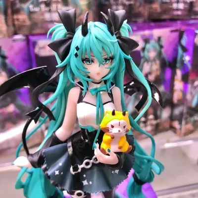 20cm Nhân Vật Quỷ Nhỏ Hatsune Miku Little Raccoon Dark Angel Case Anime Hành Động Hình Trang Trí Vật Dụng Sưu Tập Mô Hình Quà Tặng