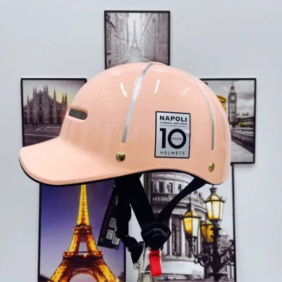 Genuine Napoli N688 Half-Head Helmet (Sporty Style Suitable for Both Men and Women, 12-Month Warranty)