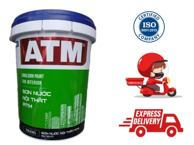 25kg of Genuine Thai Atm Paint for Durable Interior Colors, Easy to Clean, Does Not Peel Off, Mold or Mildew, Resistant to Humidity and Mold. 120/120