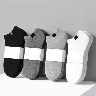 Combo 10 Đôi Tất Nam/Nữ, Vớ Cổ Ngắn Trơn Đen Trắng Kháng Khuẩn-Thoáng Khí