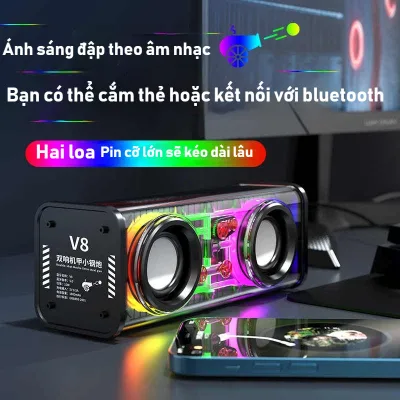Đảm bảo chất lượng Loa bluetooth led nháy theo nhạc RGB, công suất 10W, nghe nhạc cực chất