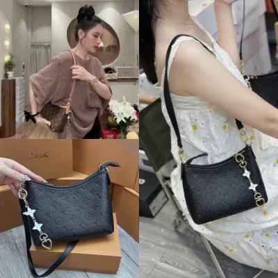 TO16-[ Tặng kèm charm hoa] Túi Xách nữ đeo chéo, kẹp nách Lót nhung bản đẹp size 22