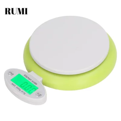 RUMI Cân Nhà Bếp Thực Phẩm, Cân Màn Hình LCD 5000g / 1g, Dụng Cụ Nhà Bếp Bền Đa Năng Có Thể Gập Lại Cân Trang Sức Nướng Bánh / Nấu Ăn / Chuẩn Bị Bữa Ăn / Cà Phê