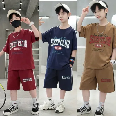 Set of High-Quality Summer Boys' Clothing Sets 18-52kg Model Sleep. Elastic and Breathable Material. Beautiful Design.