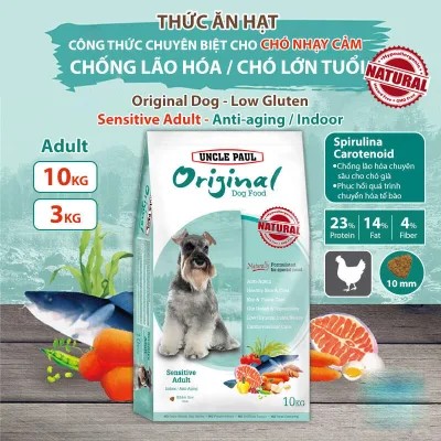 Uncle Paul Original Anti Aging Dry Dog Food For Senior Dogs Immune Support Sensitive Formula
