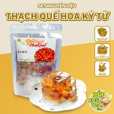 Thạch quế hoa kỷ tử - set nguyên liệu làm bánh - Bếp Chè Thái