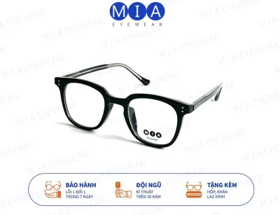 Gọng kính nhựa MIA EYEWEAR G03 kiểu dáng vuông thời trang nam nữ mặt nhỏ càng nhựa cốt kim loại tốt