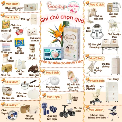 Tã bỉm Gooby Hàn Quốc Cao cấp đủ size ngày NB68, S54, đêm M34, L30, XL28, XXL26, XXXL24