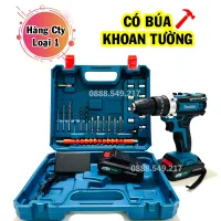Makita 3-Function Battery Drill, Specializes in Drilling Walls, Drilling Iron, Wood, Screwing, Comes with a Set of 24 Accessories Total Vdva Stock