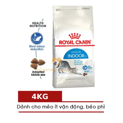 Thức ăn mèo Royal Canin INDOOR 4kg (dành cho mèo trưởng thành - ít vận động) - [Nông Trại Thú Cưng]