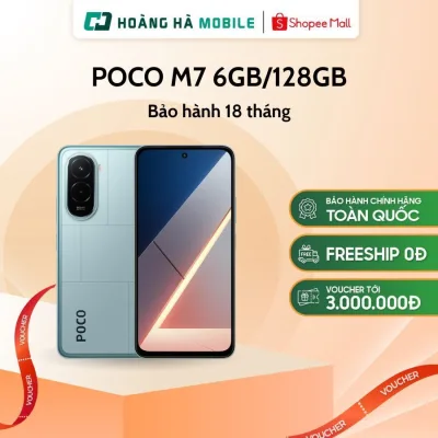 [Outlet S1] Điện thoại Xiaomi POCO M7 6GB/128GB - 8GB/256GB Hỗ trợ NFC - Hoàng Hà Mobile (Nguyên seal chưa Active)
