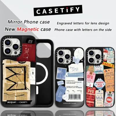 Basquiat Graffiti Crown Caseify Gương Vỏ Điện Thoại Từ Tính Thích Hợp Cho iPhone16ProMax Tương Thích Với Vỏ Điện Thoại iP16Pro Thích Hợp Cho Tương Thích Với iP16 Plus 11 12 13 14ProMax 13Promax 14 Plus 15 Plus Vỏ Điện Thoại Từ Tính
