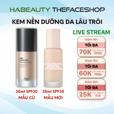 The Face Shop Ink Lasting Foundation Slim Fit Ex Spf30 Pa++ Multi-Purpose Makeup Concealer Foundation with Long-Lasting Moisturizing