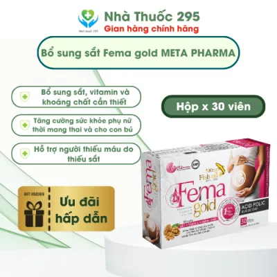 Fema gold META PHARMA Sản phẩm bổ sung sắt, vitamin và khoáng chất cần thiết hỗ trợ sức khỏe