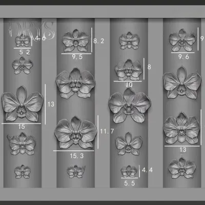 3D Phalaenopsis Hoa Khuôn Làm Móng Tay Silicon DIY Bướm Ngọt Hoa Lan Thiết Kế Móng Tay Mẫu Khắc Móng Tay Nghệ Thuật Khuôn Dụng Cụ MỚI