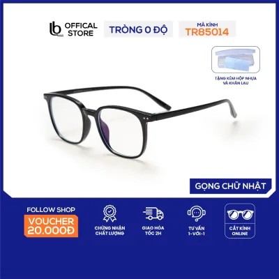 Gọng kính vuông bầu LB Eyewear 85014 mắt kính nam nữ chất liệu nhựa thời trang, trọng lượng nhẹ, giả cận