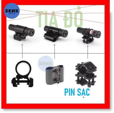 Mẫu Đèn Laze Kim Loại D11 Pin Sạc Chỉnh Tia Đỏ 4 Hướng - Đồ Chơi ZenZ