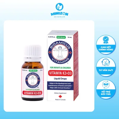 Bioamicus Vitamin D3K2 MK7 giúp bé tăng chiều cao tối đa | Minizon Kids