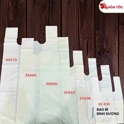 Túi Xốp Siêu Thị Trắng Sữa Tự Hủy Sinh Học - Dai Bền Dẻo Bảo Vệ Môi Trường Đủ Kích Thước