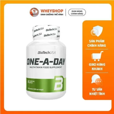 Biotechusa One a Day Multivitamin (100 Tablets) - Multivitamin Supplement Pills - Wheyshop Vn