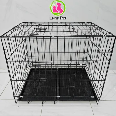 Lồng chuồng nuôi chó mèo giá rẻ tặng khay LunaPet CN01 -Chuồng nuôi chó mèo sơn tĩnh điện