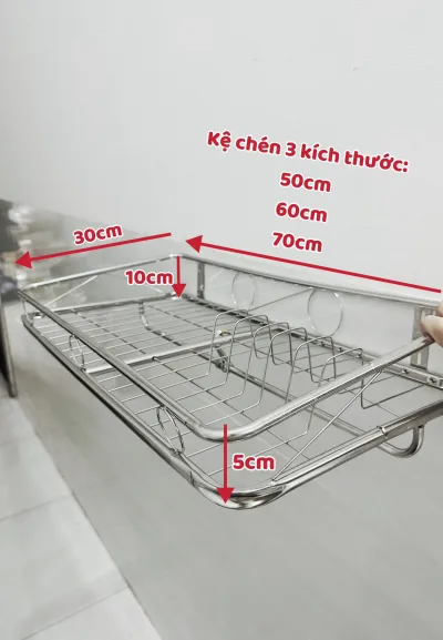 Kệ Inox Đa Năng Úp Chén, Treo Nồi