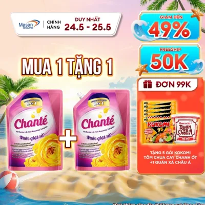 Combo 2 Túi Nước Giặt Xả Chanté Cao Cấp 8 Trong 1