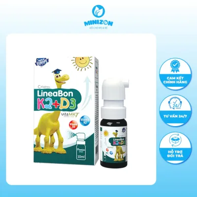 Vitamin D3K2 LineaBon dạng xịt lọ 10ml cho bé từ 0M+ | Minizon Kids