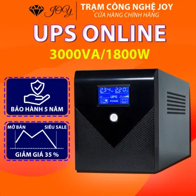 Bộ lưu điện UPS Online Dung lượng 3000VA Công suất 1800W dùng cho PC Laptop, Wifi , Camera, Server, thiết bị y tế,.