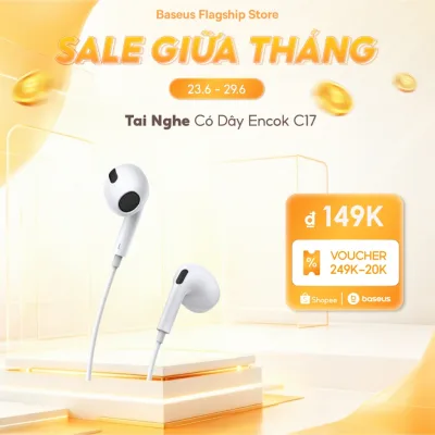Tai nghe Baseus C17 Type-C Tai nghe nhét tai Tai nghe có dây có Mic cho điện thoại thông minh