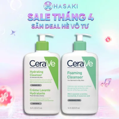 Sữa Rửa Mặt CeraVe Foaming Cleanser 236ml Chính Hãng Cho Da Dầu, Da Khô, Mụn Nhạy Cảm
