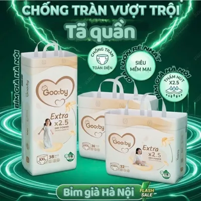 Bỉm quần Goo:by 2XL 3Xl 4XL5XL Tã quần Bonny M50 L50 XL50 XXL50 #bỉm Bonny #tã Bonny #bỉm gooby goo:by