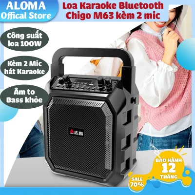 Loa Bluetooth Karaoke Công Suất Lớn, Loa Xách Tay Mini Chigo M63 - Bảo Hành 12 tháng