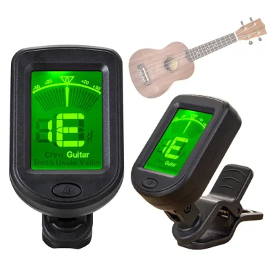TU3Y Nhạc cụ Dành cho đàn Ukulele Tuner Phụ Kiện Nhạc cụ có dây Bộ điều chỉnh điện Màu kỹ thuật số Kẹp LCD Dành cho Guitar Bass