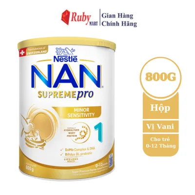 Sữa Bột Nestlé NAN SupremePro 1 lon 800g với 5HMO & đạm Gentle Optipro nhập khẩu nguyên lon từ Đức