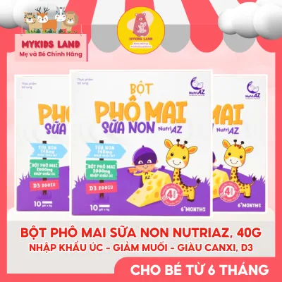 Bột Phô Mai Sữa Non NutriAZ Nhập Khẩu Úc – Giảm Muối, Rắc Cháo Ăn Dặm Cho Bé Từ 6 Tháng Nutri AZ