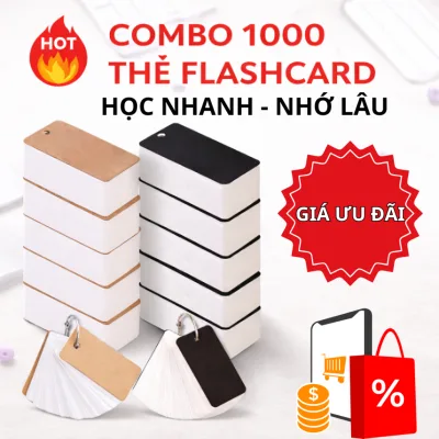 Thẻ flashcard trắng học từ vựng loại dày đẹp, thẻ ghi nhớ flashcard hỗ trợ học tiếng Anh, tiếng Trung, Nhật HappyBird