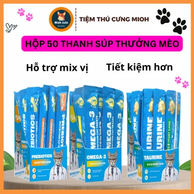 Hộp 50 Thanh Súp Thưởng Mr.Vet Dành Cho Mèo 15g