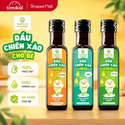 Dầu Chiên Xào Ăn Dặm Cho Bé Anpaso Chai 100ml - Không Chất Bảo Quản, Không Phụ Gia, Không Phẩm Màu Và Hương Liệu