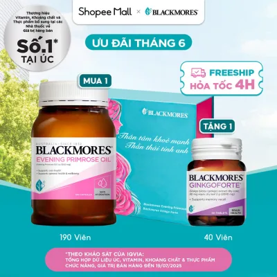 Tinh Dầu Hoa Anh Thảo Hỗ Trợ Cân Bằng Nội Tiết Tố BLACKMORES Evening Primrose Oil Lọ 190 Viên