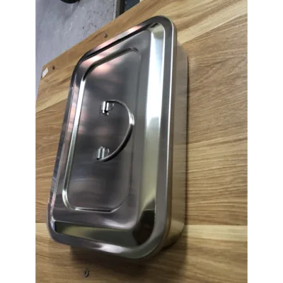 Hộp trung không lỗ 16x24x5cm - Hộp đựng dụng cụ hình chữ nhật Inox 304 - dùng trong y tế